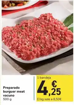 Carrefour Express Preparado burguer meat vacuno oferta