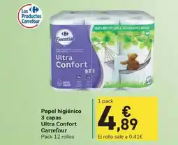 Carrefour Express Carrefour - papel higiénico 3 capas ultra confort oferta