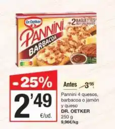 SPAR Fragadis Dr oetker - pannini 4 quesos/ barbacoa o jamon y queso oferta