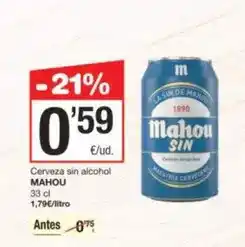 SPAR Fragadis Mahou - cerveza sin alcohol oferta