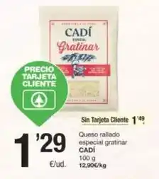SPAR Fragadis Cadí - queso rallado especial gratinar oferta