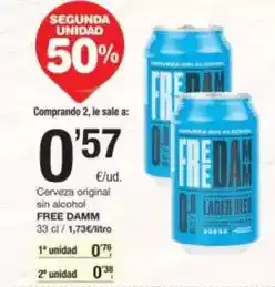 SPAR Fragadis Free damm - cerveza original sin alcohol oferta