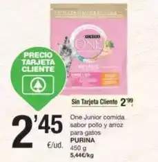 SPAR Fragadis Purina - one junior comida sabor pollo y arroz para gatos oferta
