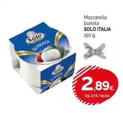 Condis Solo italia - mozzarella burrata oferta
