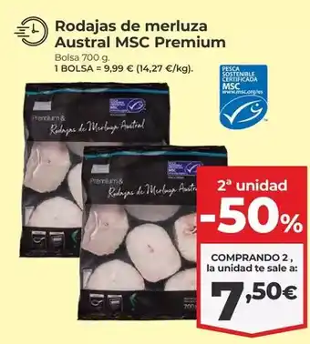La Sirena Premium - rodajas de merluza austral msc oferta