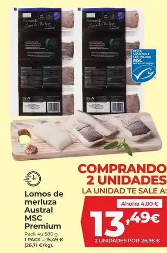 La Sirena Premium - lomos de merluza austral msc oferta