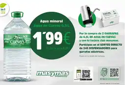 Masymas Cuevas - agua mineral oferta