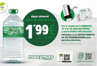 Masymas Cuevas - agua mineral oferta