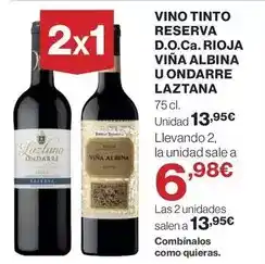 El Corte Inglés Viña albina - vino tinto reserva d.o.ca. rioja viña oferta