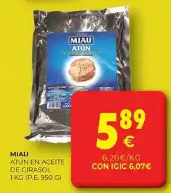 CashDiplo Miau - atun en aceite de girasol oferta
