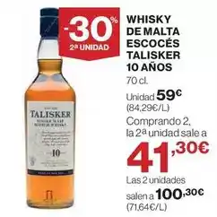 El Corte Inglés Single - whisky de malta escoces oferta