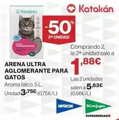 El Corte Inglés Katakan - arena ultra aglomerante para gatos oferta