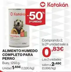 El Corte Inglés Katakán - alimento humedo completo para perro oferta