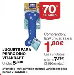 El Corte Inglés Vitakraft - juguete para perro dino oferta