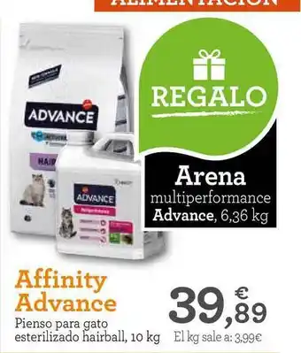 TiendAnimal Advance Affinity Pienso para gato esterilizado hairball 10kg oferta