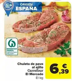 Carrefour Market Carrefour - chuleta de pavo al ajillo oferta