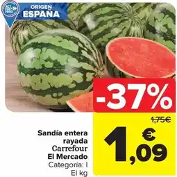 Carrefour Market Carrefour - sandía entera rayada el mercado oferta