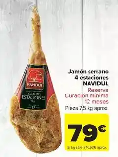 Carrefour Market Navidul - jamón serrano 4 estaciones oferta