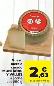 Carrefour Market Valles - queso mezcla curado oferta
