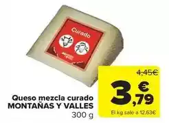 Carrefour Market Valles - queso mezcla curado oferta