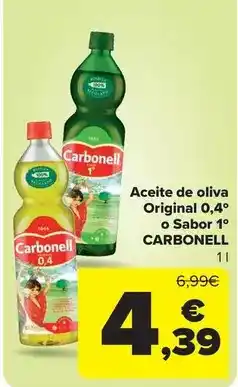 Carrefour Market Carbonell - aceite de oliva original 0,4 o sabor 1 oferta