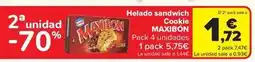 Carrefour Market Maxibon - helado sandwich cookie oferta