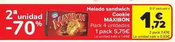 Carrefour Market Maxibon - helado sandwich cookie oferta
