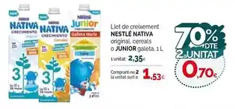 Condis Nestlé - let de creixement original, cereals o junior oferta