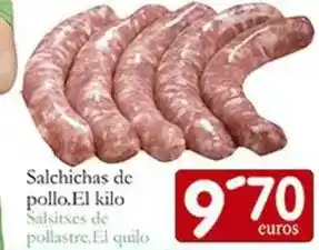 Supermercados Bip Bip Salchichas de pollo oferta