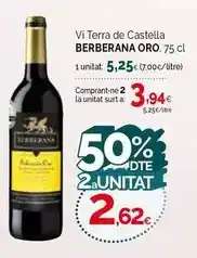 Condis Berberana - vi terra de castella oro oferta