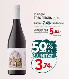 Condis Tres - vi negre oferta