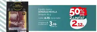 Condis González - espatlla iberica oferta