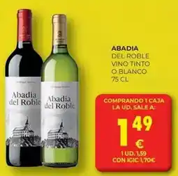 CashDiplo Abadía del roble - vino tinto o blanco oferta