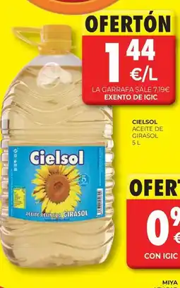CashDiplo Aceite de girasol oferta