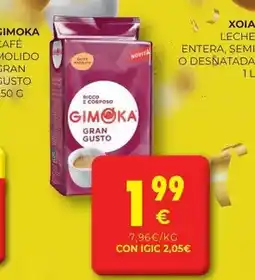 CashDiplo Gimoka - café molido gran gusto o desnatada oferta