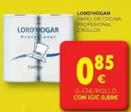 CashDiplo Lord'hogar - papel de cocina profesional oferta