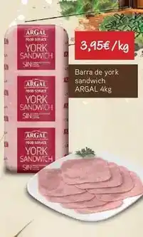 Comerco Cash & Carry Argal - barra de york sandwich oferta