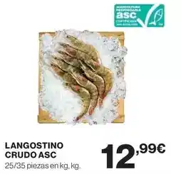 El Corte Inglés Langostino crudo asc oferta