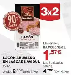 El Corte Inglés Navidul - lacón ahumado en lascas oferta