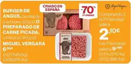 El Corte Inglés Miguel vergara - burger de angus, bandeja de preparado de carne picada oferta