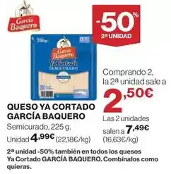 El Corte Inglés García baquero - queso ya cortado oferta