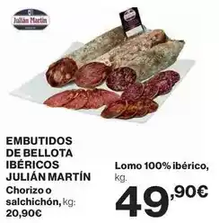 El Corte Inglés Julian martín - embutidos de bellota ibéricos oferta