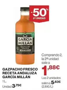 El Corte Inglés Gazpacho fresco receta andaluza oferta