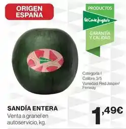 El Corte Inglés Origen - sandía entera oferta