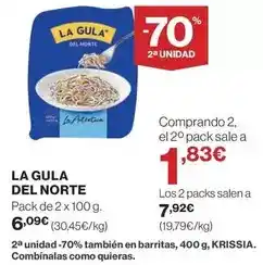 El Corte Inglés La gula del norte - pack de 2 x 100 g oferta