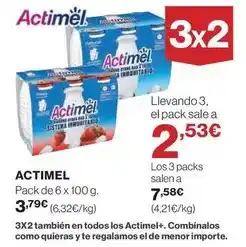 El Corte Inglés Danone - actimel oferta