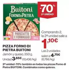 El Corte Inglés Buitoni - pizza forno di pietra oferta