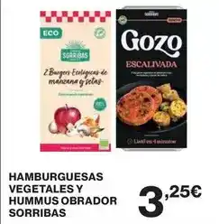 El Corte Inglés Eco - hamburguesas vegetales y hummus oferta