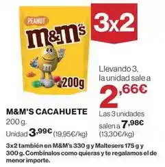 El Corte Inglés M&m's - cacahuete oferta