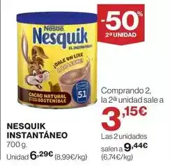 El Corte Inglés Nestlé - nesquik instantaneo oferta